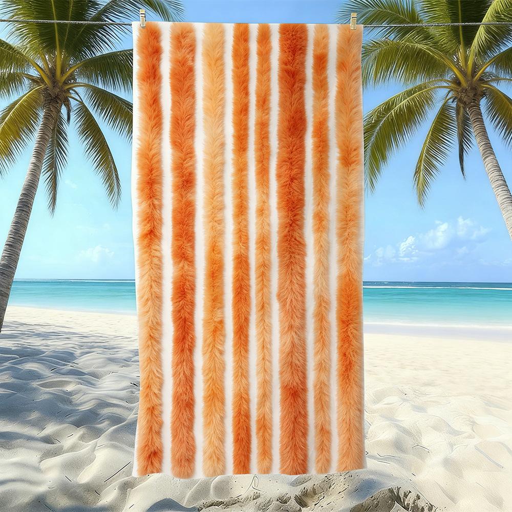 Populaire gestreepte bedrukte strandlaken Sneldrogend Zandvrij Volwassen Zwem Bad Handdoek Microvezel Handdoek