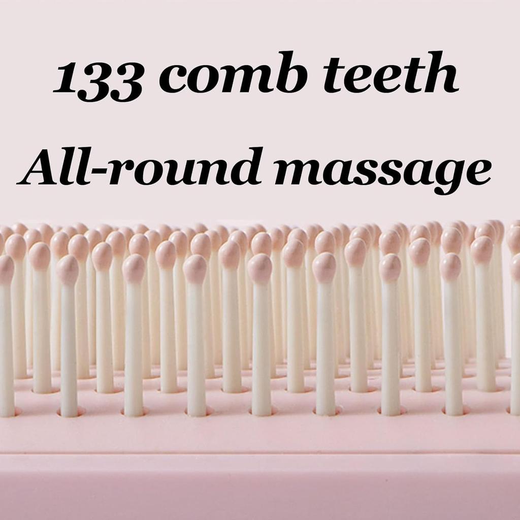 Selbstreinigende Haarbürste, Einziehbare Haarbürste, Leicht zu reinigen, Massagekamm mit einziehbaren Borsten, Einzug-Reinigung Statische Bürsten