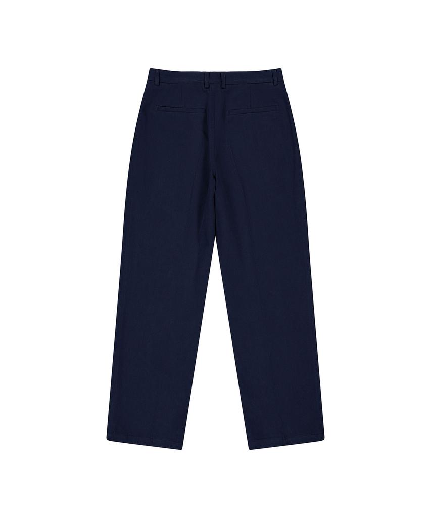PRODESHIRT Vintage Cotton Pique Single-Pleat Pants (Indigo Blue)