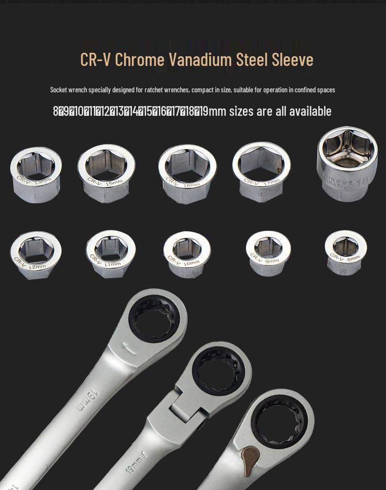 Portable Multifunctional Ratchet Socket Wrench Set for Quick Car and Auto Repair