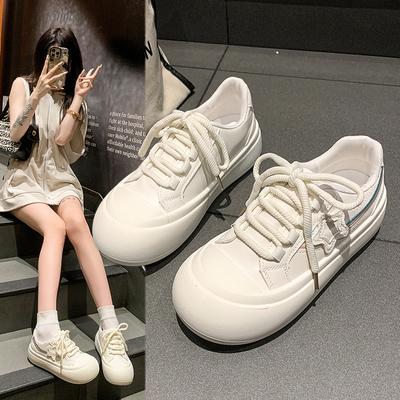 Platform White Shoes Women's Spring New Versatile Stars Sports and Leisure Board Shoes Tide