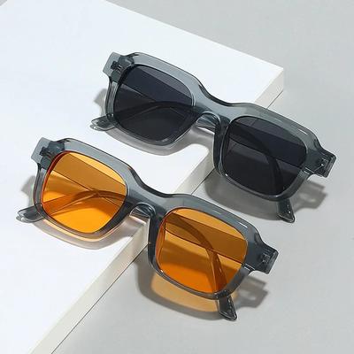 Retro Square Sunglasses Women Fashion Jelly Color Tea Shades UV400 Men Sun Glasses
