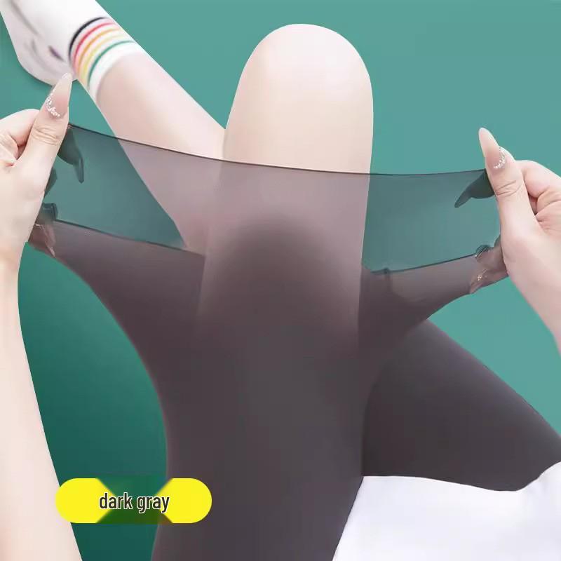 

Women s Summer Ultra-Thin High-Waisted Ice Silk Yoga Pants - Plus Size, Milk Skin Finish XL (160-200 lbs)