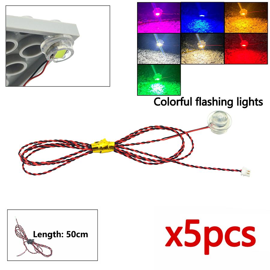 DIY 0.8mm Pin 1x1 1x2 1x4 Length 50cm SMD LED 2835 Remote Control Building Block Flash Lamp City Street Light Bricks