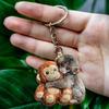 Protect Punch The Monkey Punch Monkey Doll Keychain Cute 3D Monkey Decor Hanging Keychain Anime Peripherals Toy Birthday Gift