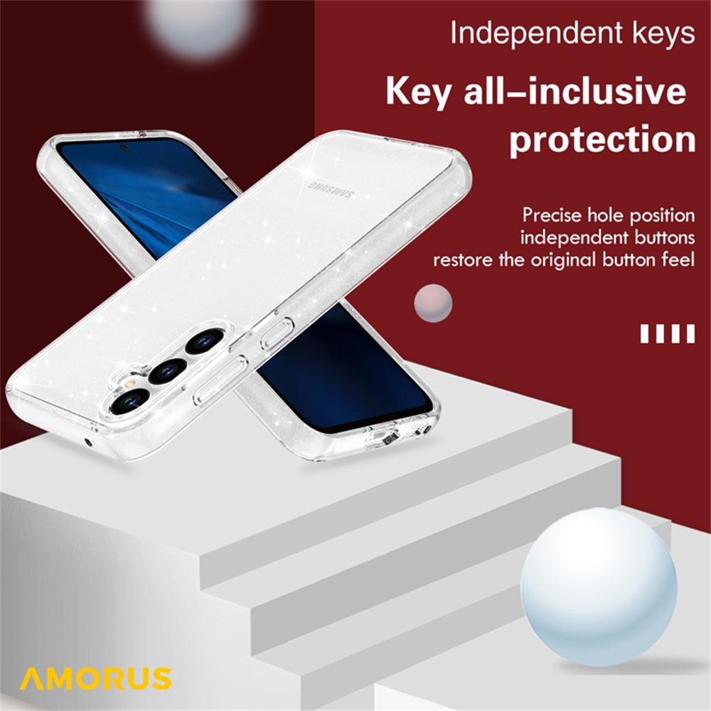 AMORUS For Samsung Galaxy A35 5G Case Soft TPU Hard PC Back Shockproof Phone Cover