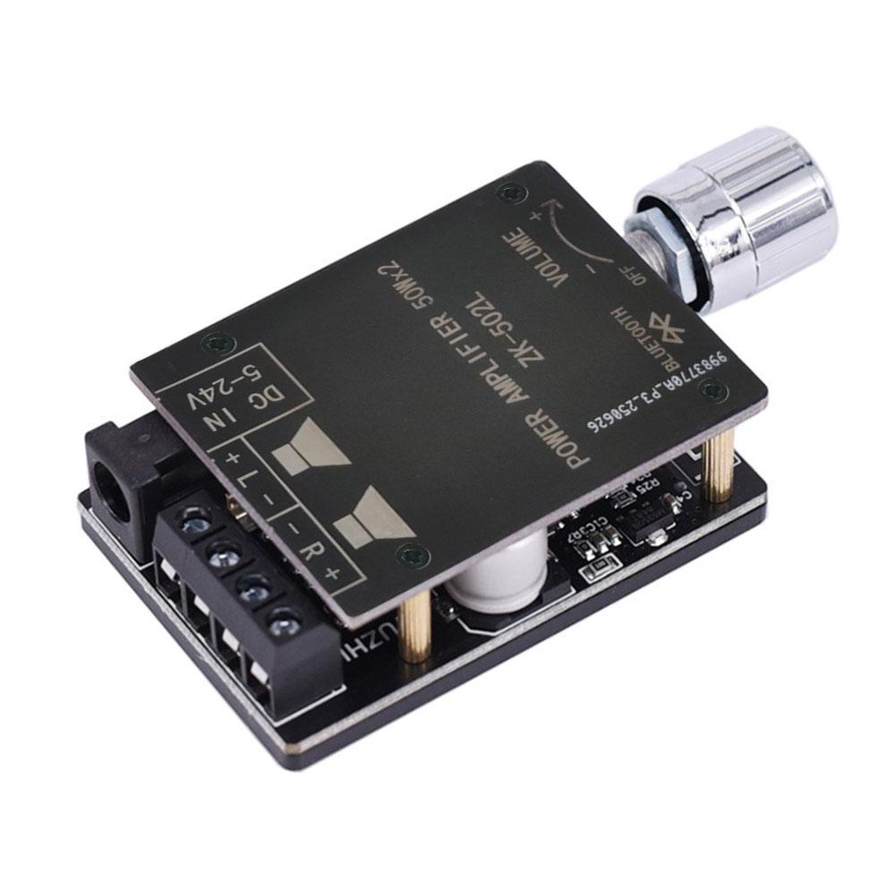 

ZK-502L Mini 2x50W Digital Audio Power Amplifier Board Stereo BT 5.0 Amp Module