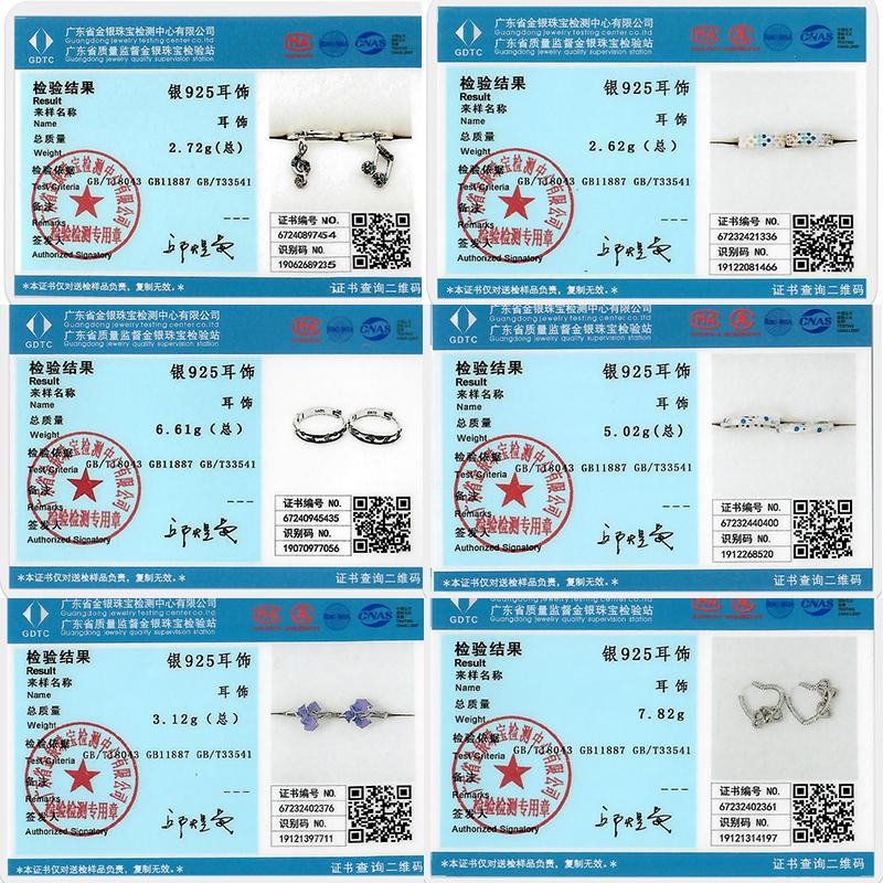 Women Earring 925 Silver Hoop Earrings Love Heart Butterfly Drop Earring Stud For Women Girls Party Jewelry Gifts