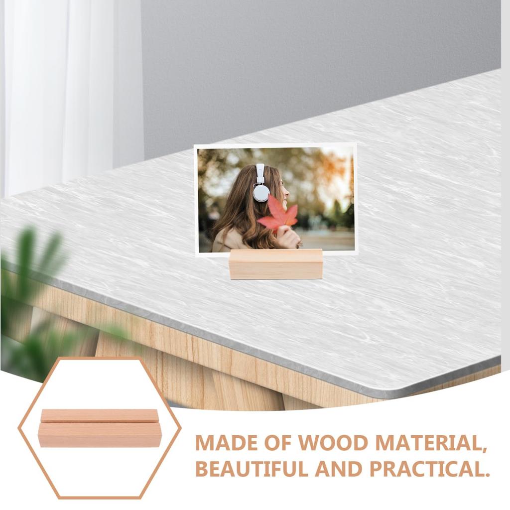 Gadpiparty Wooden Calendar Desktop Calendar Postcard Photo and Menu Beige 10-Pack Stands, Holders, Holders, Display,