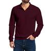 Men's Casual Collared Long-Sleeve Fleece Base Layer Top