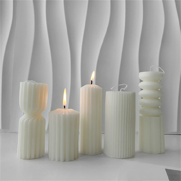 3D Cylinder Candle Mold Reusable Silicone Mold for Home Decorations Practical Aromatherapys Mould Jewelry Supplies