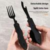 3-In-1 Multi-Tool Camping Picnic Portable Folding Tableware Stainless Steel Folding Spoon Fork Knife Bottle Opener