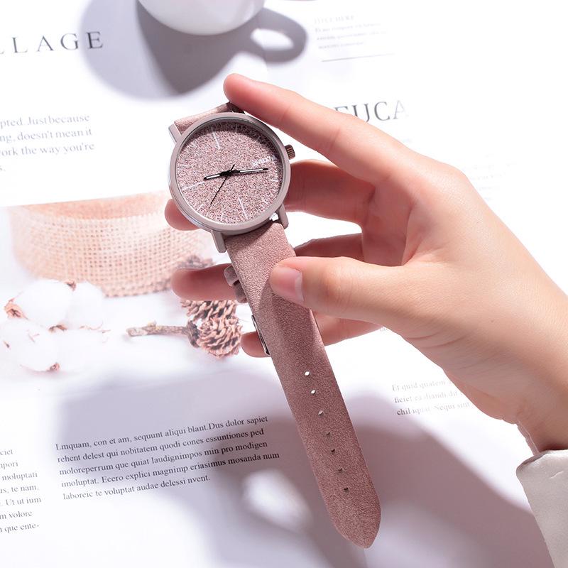 Korean Style Unisex Stone Texture Leather Belt Quartz Watch