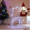 Large Luminous Wrought Iron Reindeer & Christmas Tree Ornaments for Hotel, Mall, or Garden Displays