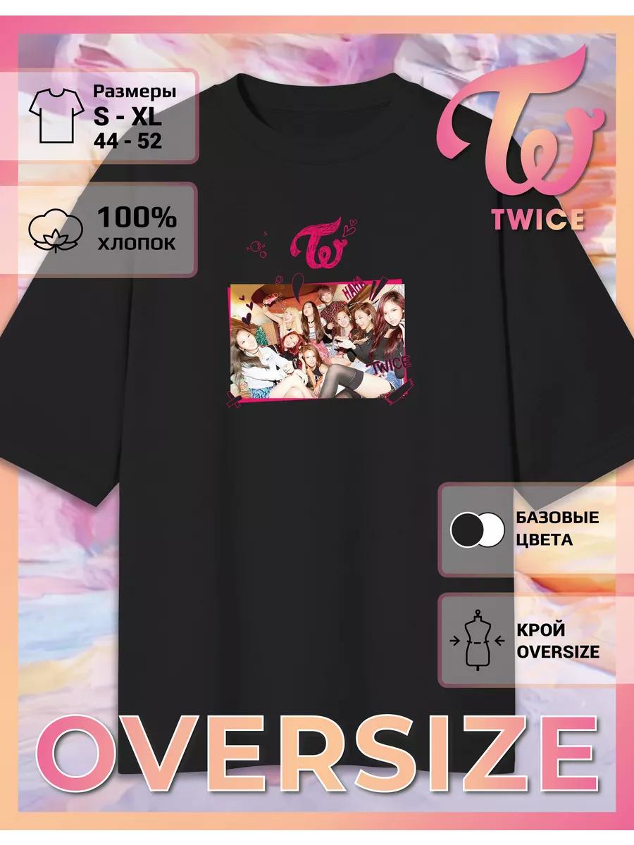 Oversized T-shirt with TWICE print S