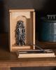 Acala Buddha Statue, Shrine, Incense Holder, and Incense Set (antique Silver) - Sculptor: Keishu Watanabe (born In the Year of the Rooster) -