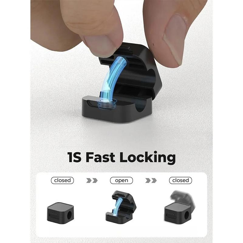 5Pcs for Home Offices and Sticky Desktop Management Storage Units Cable Clamp Type Adjustable Wiring Harness Fixator Suitable