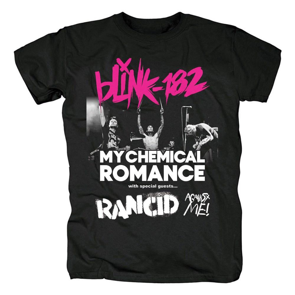 

Blink 182 Rockpunk Band Dead Core Hardcore Roundneck Metalprint Casual Multipurpose Black Shortsleeved Tshirt M