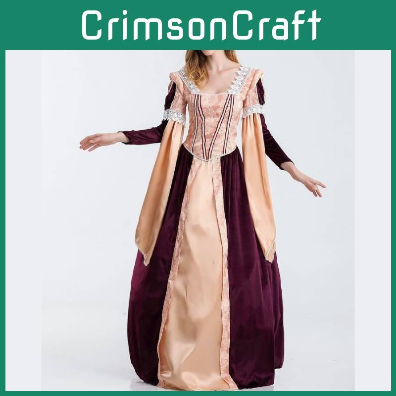 Cosplay Costumes Halloween Retro Vampire Queens Dress For Theme Party Dress Up