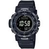 Pro Trek PRW-35Y-1BJF Men's All-Black Climber Line Solar Radio Wave Watch with Biomass Plastic