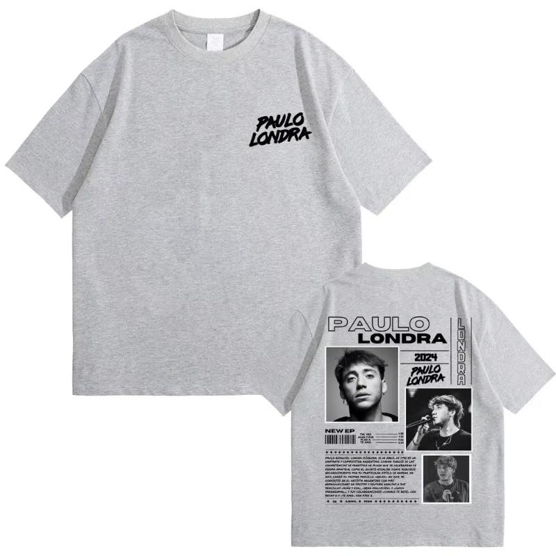 Rapper Paulo Londra T-shirts Men Women Clothing Hip Hop Trend Oversized Short Sleeve T Shirts Men's Fashion Casual Streetwear