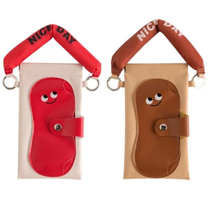 Cute 2-in-1 Phone and Sunglasses Bag Portable Glasses Storage Bag with Hanging Sunglasses Car Storage Glasses Pouch