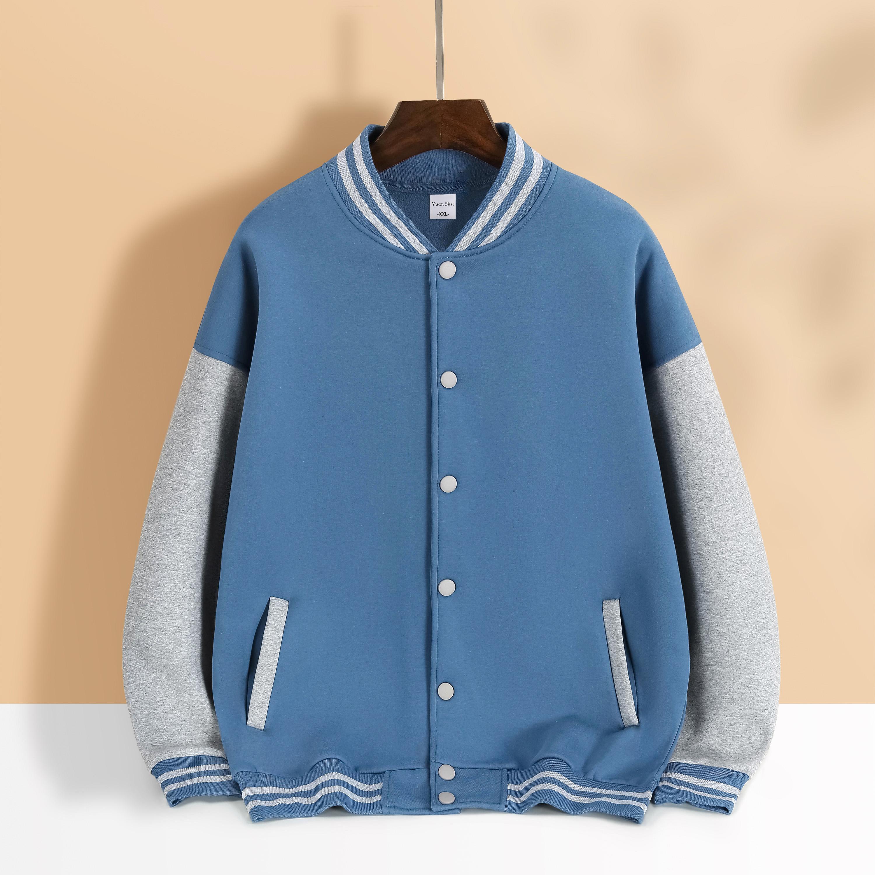 

Осенний мужской и женский модный свитер Pearl Series, флисовая модная бейсбольная куртка с длинными рукавами и застежкой на пуговицы, бейсбольная рубашка с приспущенными плечами 3XL синий