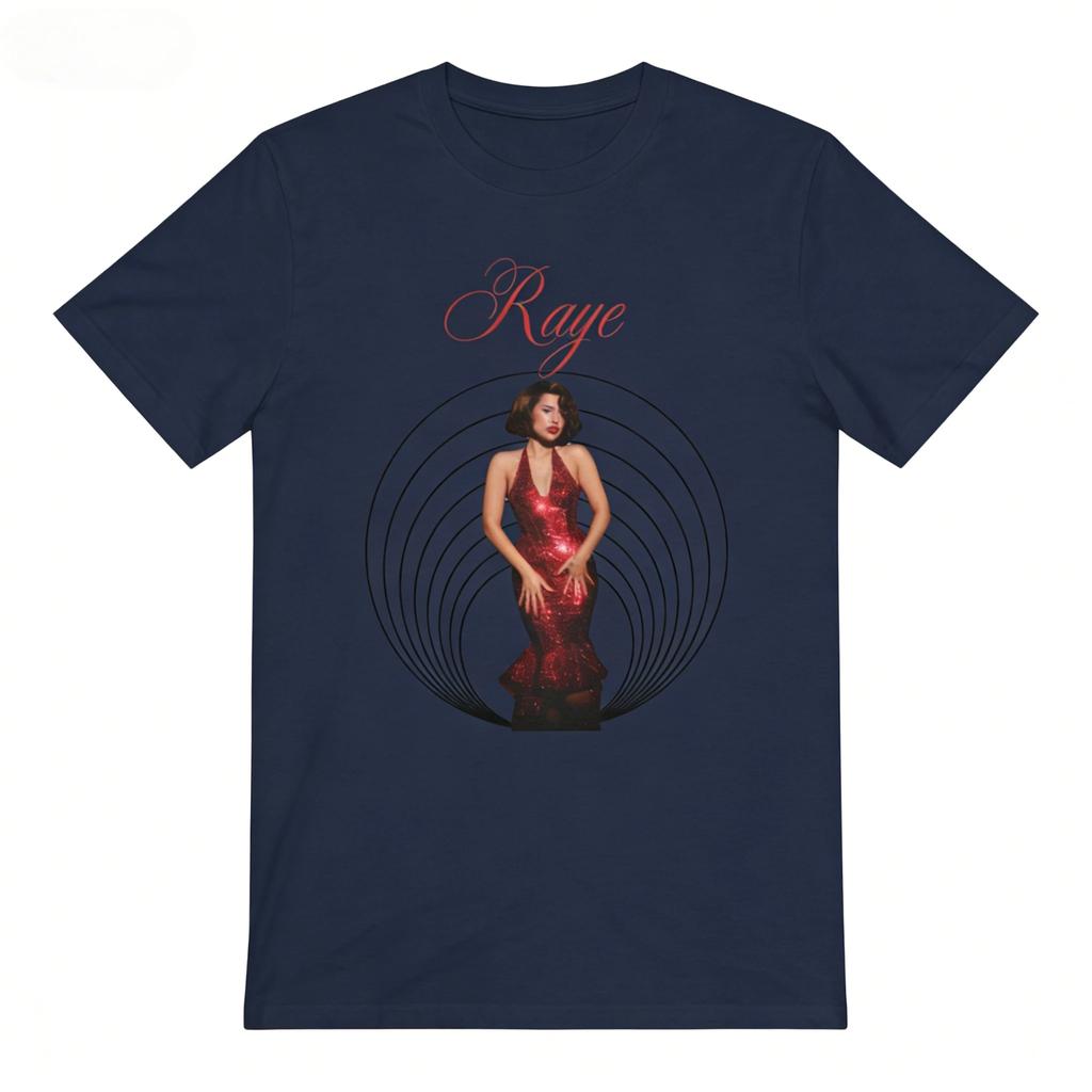 Raye Singer Tričko Raye Merch 2026 Léto Nové Módní Tričko Módní Oversized Tričko Bavlněné Ležérní Pop Music Krátký Rukáv Top