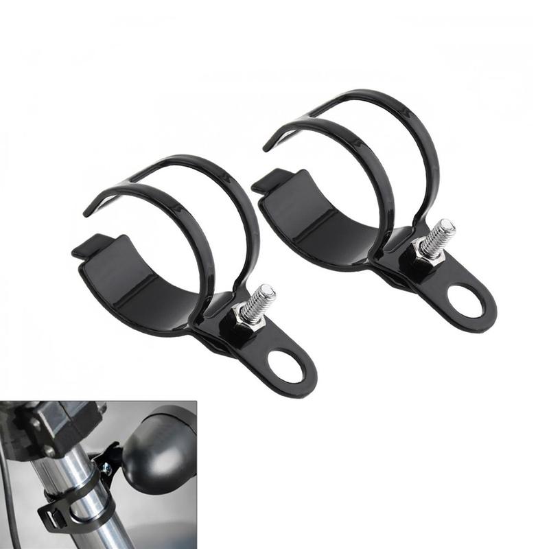 2x Accessoires de Moto Phare de Moto Universel 27-36mm Tube de Fourche Lampe Support Fixe Indicateur de Direction Supports de Fixation
