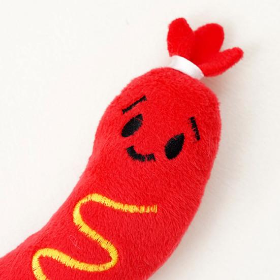Squeaky Pet Toys Soft Short-Pile Fabric Chew Toy with Built-in Sound for Dogs and Cats Interactive Teeth Cleaning Chew Toy Relieves Boredom for