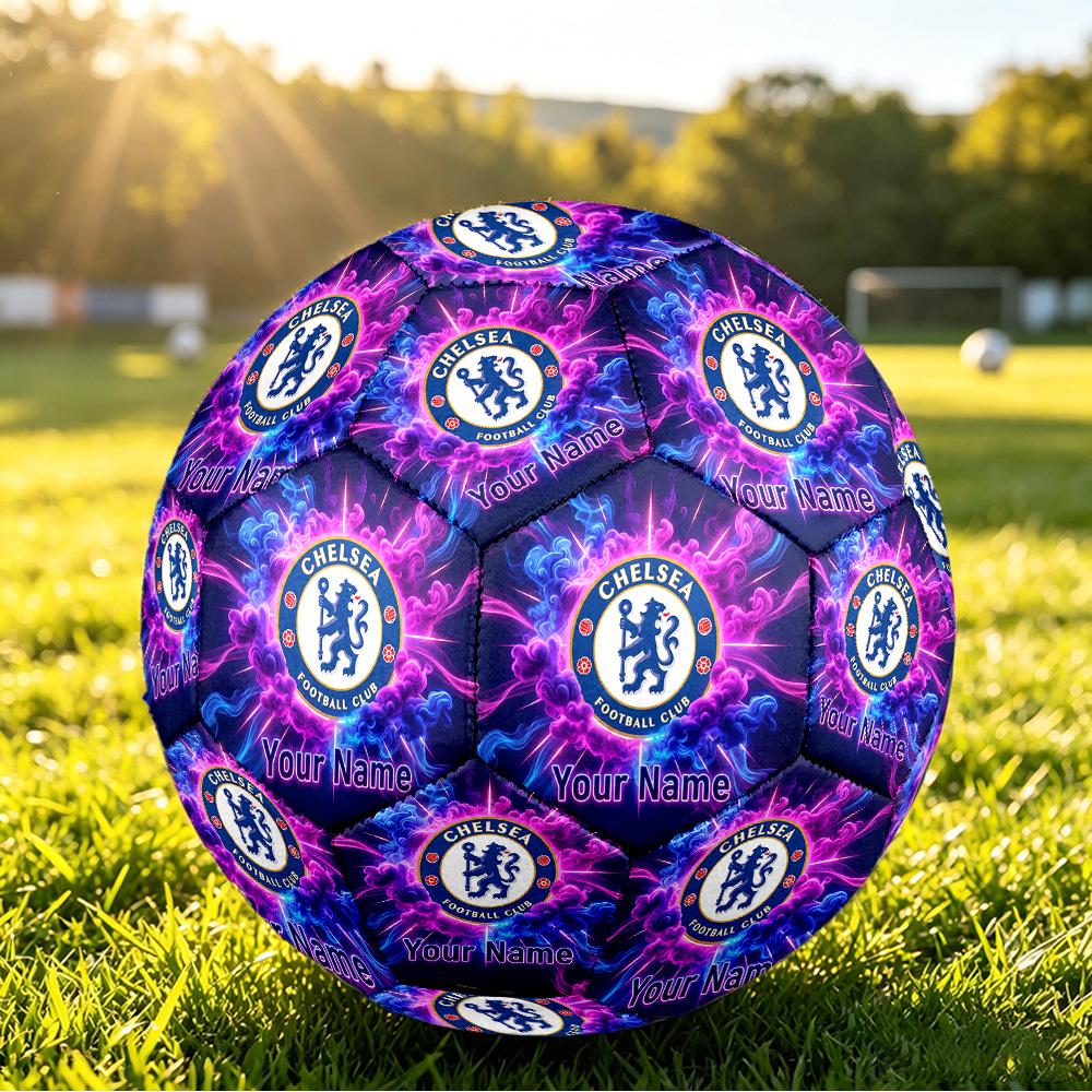 Personalized Size 5 Football Chelsea FC Pattern Outdoor Game Sports Ball Gift