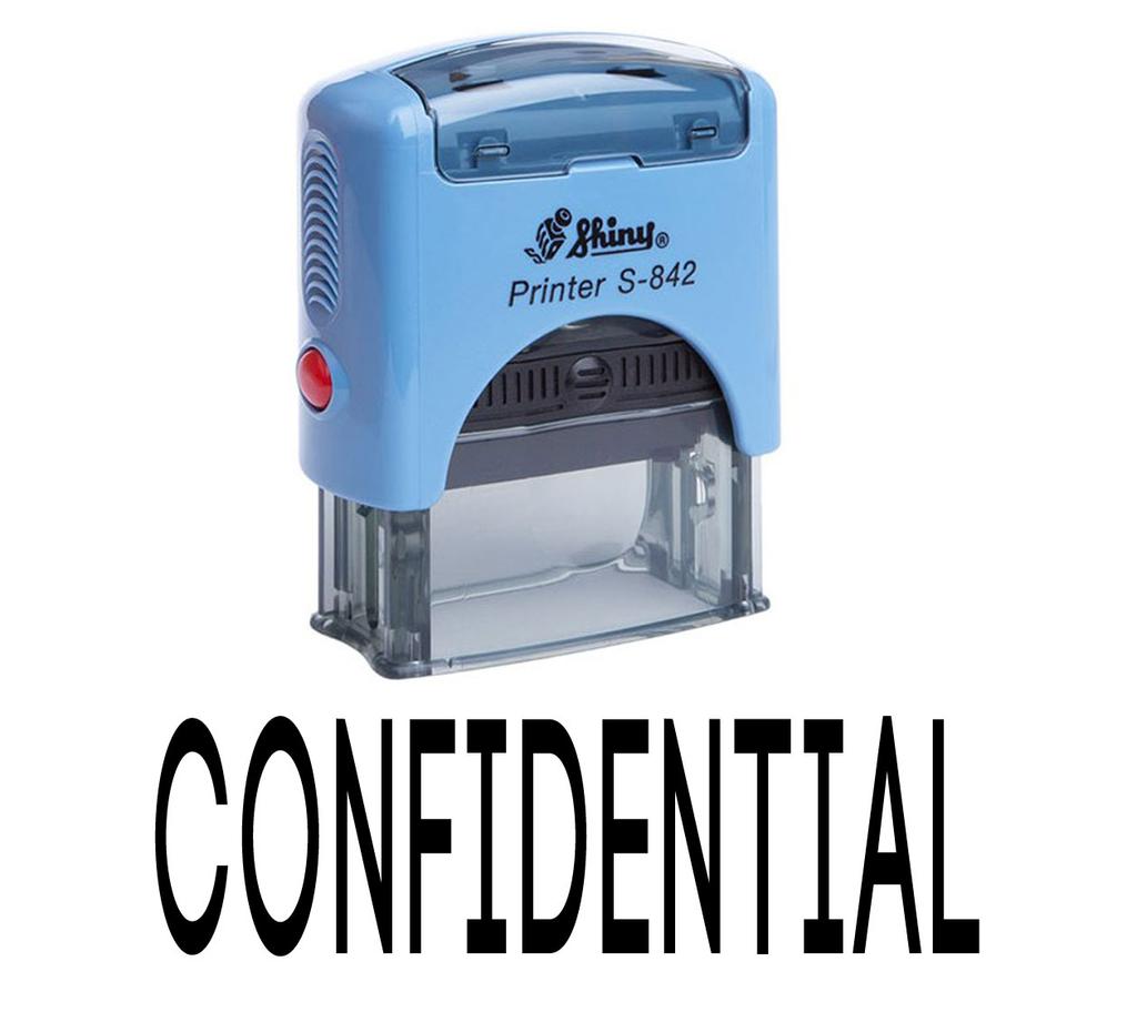 CONFIDENTIAL Self Inking Rubber Stamp Office Stationary Custom Shiny Stamp