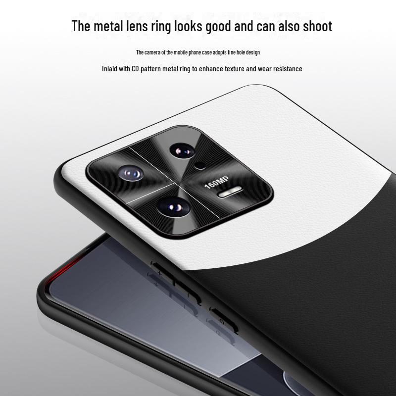Capa de couro líquido para celular Xiaomi 13: Capa protetora antiqueda e antiincrustante disponível em uma única peça