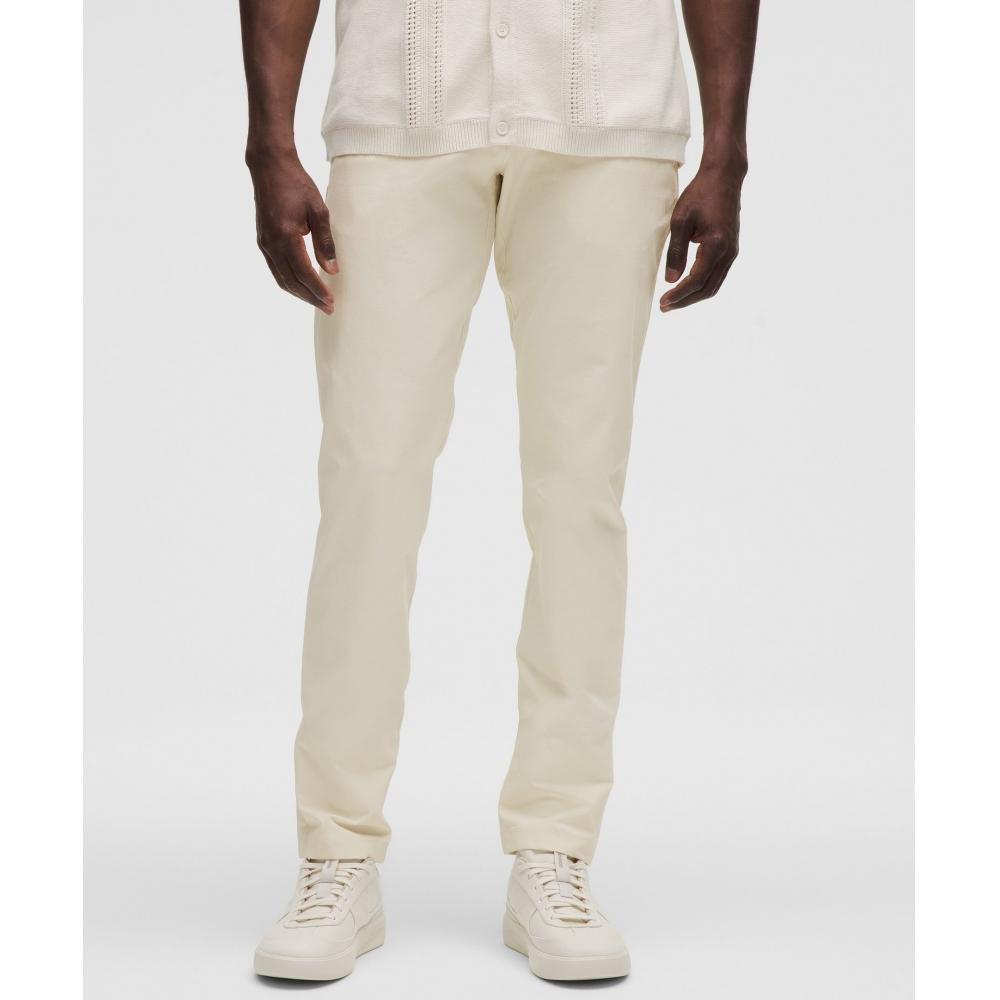 

Lululemon Abc Slim Fit Trouser 30l Stretch Cotton Versatwill Light Ivory 40/30