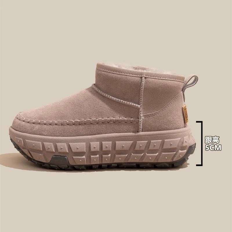 

Snow cotton boots women s new winter waterproof and non-slip fur integrated short boots tire thick-soled cotton shoes 40