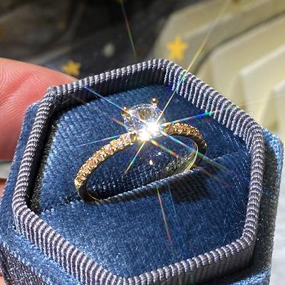 1 fede nuziale o fidanzamento da uomo con zirconi scintillanti e abbaglianti per lei