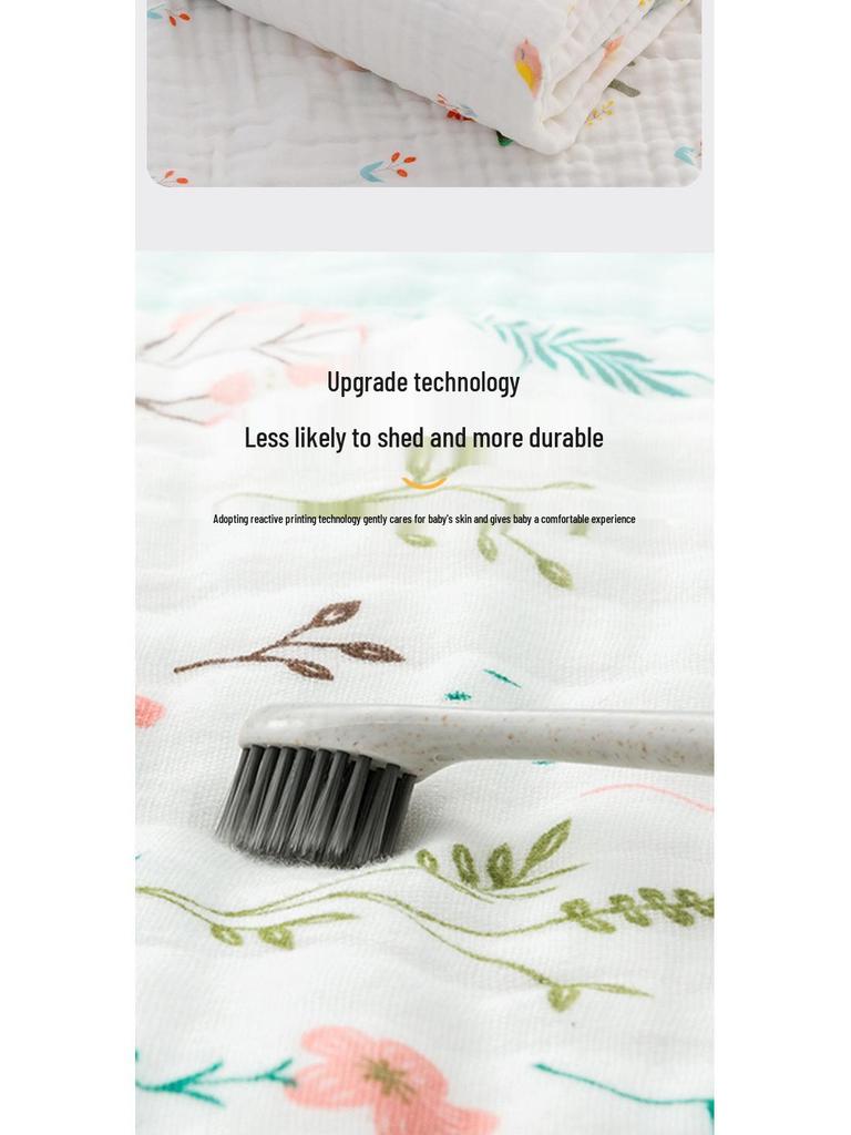 Six-Layer Pure Cotton Baby Bath Towel & Blanket