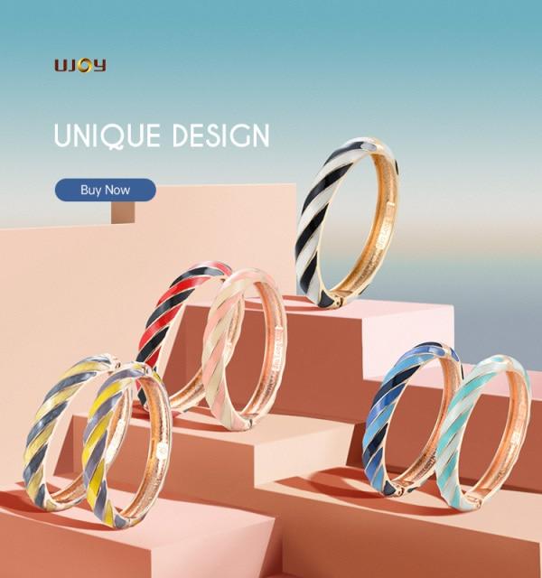 

Ujoy геометрически простые формовочные браслеты с винтовой резьбой модные аксессуары для женщин и подарков 58-60mm