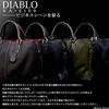 DIABLO Business Bag 2WAY Large Capacity Cowhide Shoulder Bag x [Diablo] Men's [KA-2100] (Black Red)