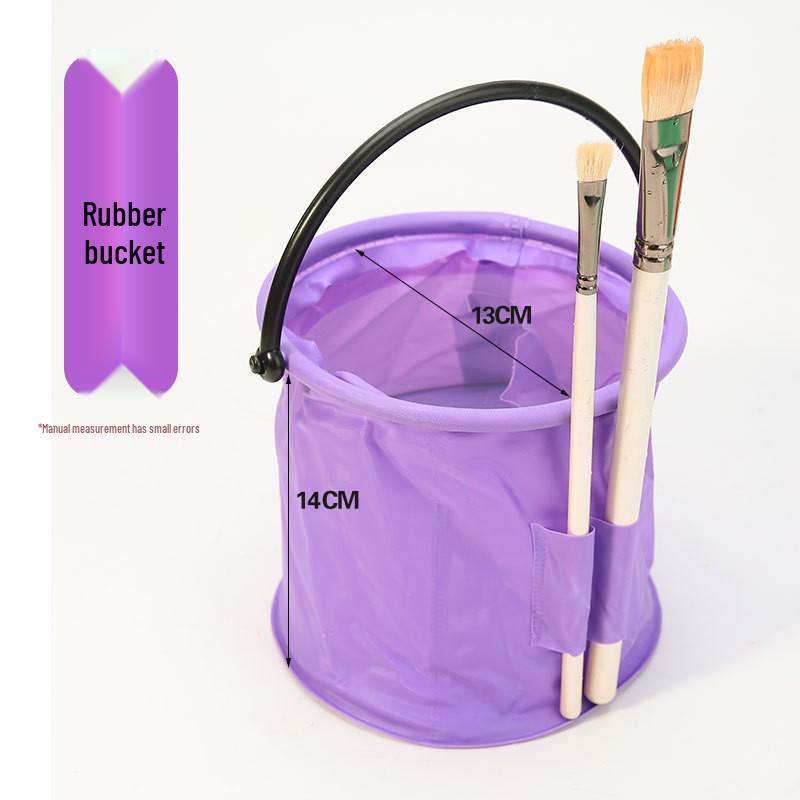 Multifunctional Hand-Carry Wash Bucket with Brush, Watercolor, Oil Painting, Gouache Palette, and Drawing Supplies