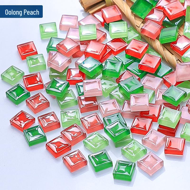 450pcs 1cm Colorful Crystal Glass Mosaic Tiles for Creative DIY Children's Art