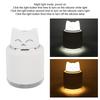 White Plastic 300ML Cat Ultrasonic   Humidifier USB Mist Mistorizer Household LED Night Light