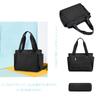 [zuevichn] Damen-Tragetasche mit großem Fassungsvermögen, Leicht, Einfarbige, Multifunktionale Nylon-Umhängetasche für den täglichen Weg (Schwarz)