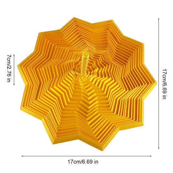 Yousheng 3D Printed Fractal Fidget Star Stress Anxiety Relief Expanded Star Sensory Toy with Handle Whirling Spiral Expandable Star Decompression Toy