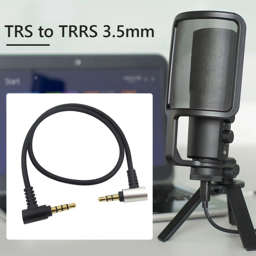 Phone Supplies TRS to TRRS Cable 3.5mm Microphone Adapter Tablet Mic Converter Microphone Cable