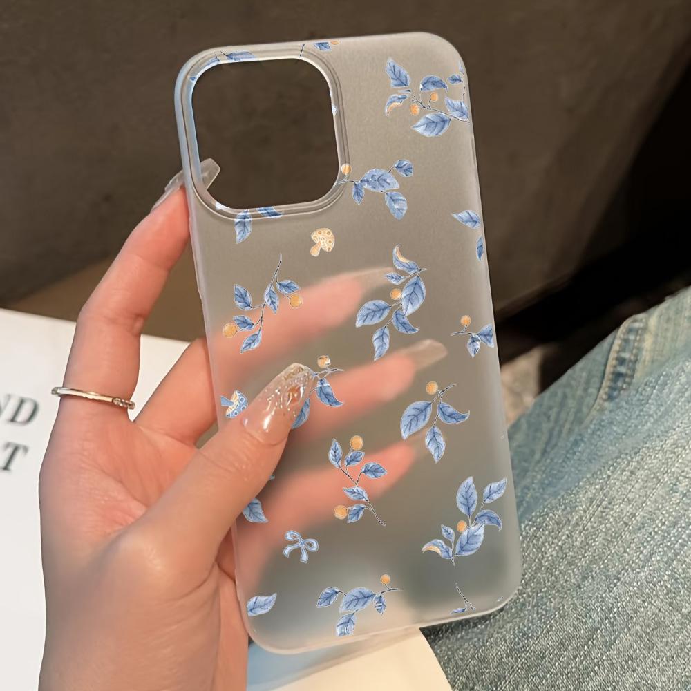 Soft TPU Matte Flower Phone Case for iPhone 13 Funda iPhone 11 14 15 Pro Max 14 Plus 12 Mini 13pro 13promax Transparent Covers
