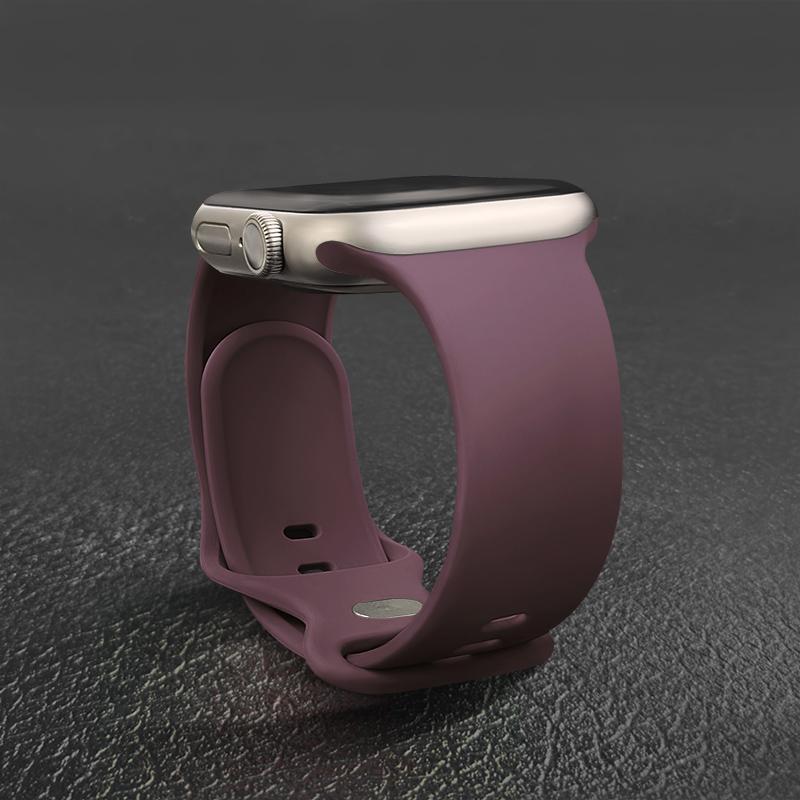 Sport Silicone Strap For Apple Watch Bands 44mm 46mm 42mm 45mm 41mm 49 40mm Correa Bracelet iWatch series 10 11 9 8 7 ultra 3 SE