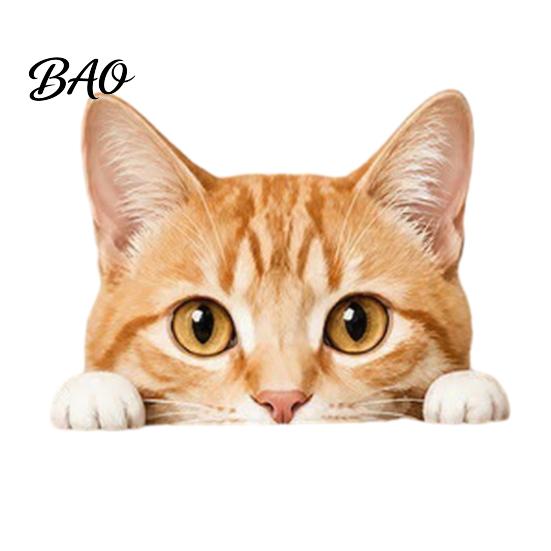 Healing Style Desktop Ornaments Cute Cat Shelf Sitter Ornament, Wooden Peeking Kitten Figurine, Playful Decor 2D Flat Decorative Statue for