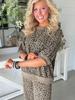 2025 Winter Women's Leopard Print Casual Two-Piece Suit Set: Trendy European-American Fashion