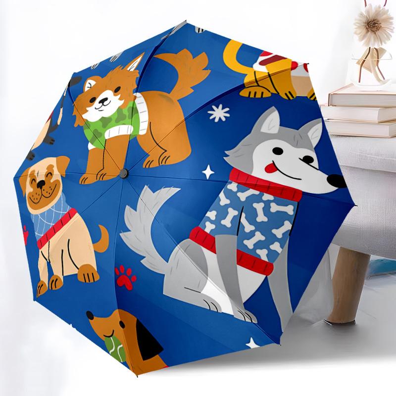 

1pc Dogs, Winter Clothing Automatic Umbrella - Automatic Opening And Closing, Sturdy Iron Frame, Formal Occasions yy251018231